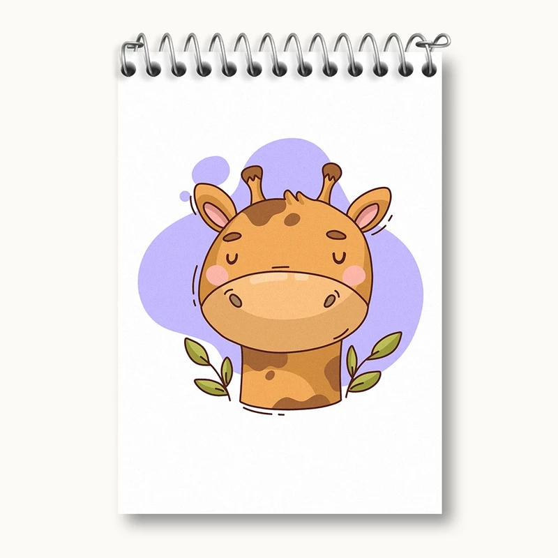 دفتر یادداشت 50 برگ خندالو مدل زرافه حیوانات بامزه کد 37167