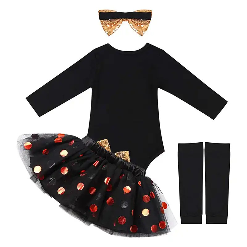 ست 4 تکه لباس نوزادی مدل هالووین توتو