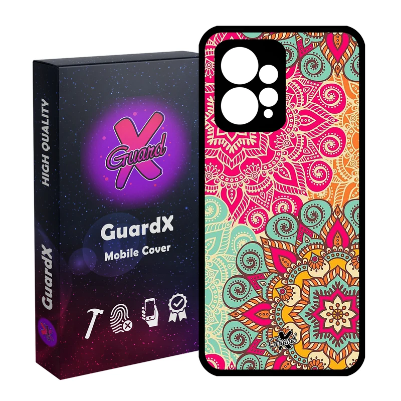 کاور گارد ایکس طرح Mandala مدل Glass10214 مناسب برای گوشی موبایل شیائومی Redmi Note 12 4G