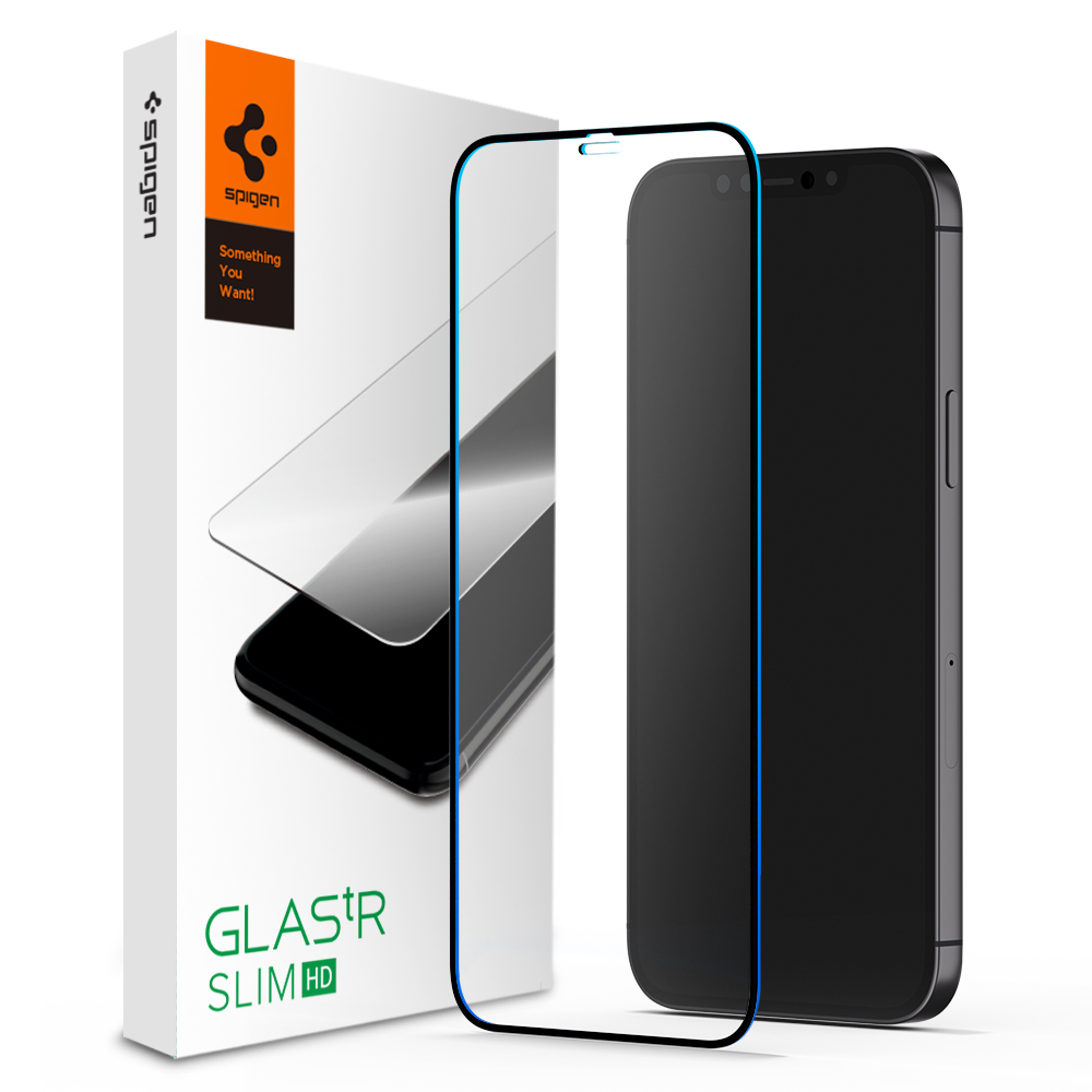 محافظ صفحه نمایش اسپیگن مدل GlastR Slim مناسب برای گوشی موبایل اپل iphone 12 pro max