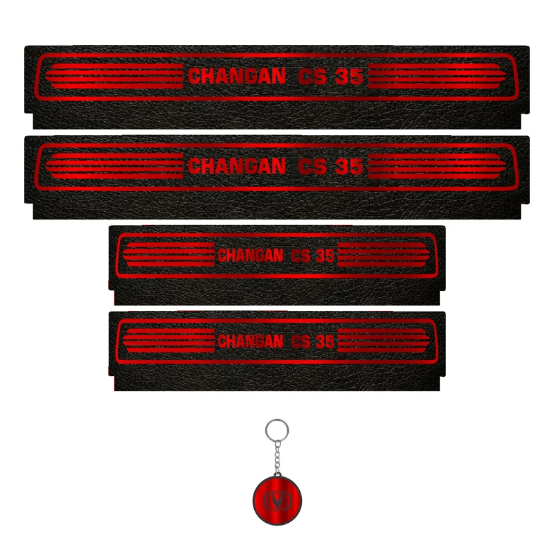 برچسب پارکابی خودرو لندمون کد LM058 MR مناسب برای چانگان CS35 مجموعه 4 عددی به همراه جا کلیدی