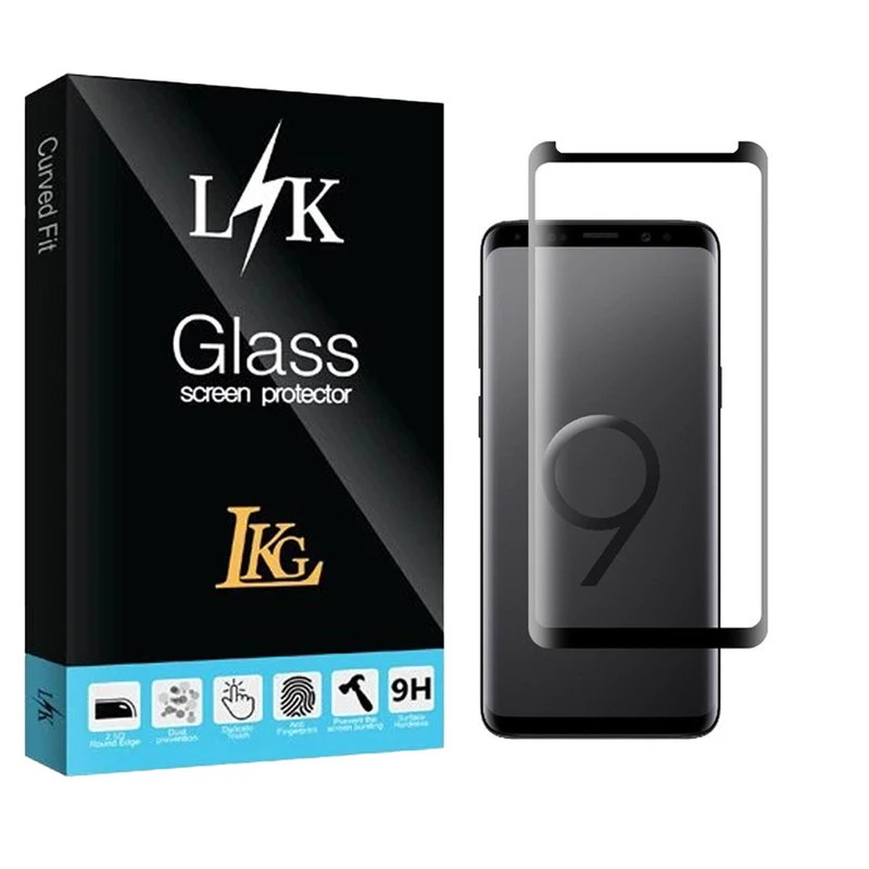 محافظ صفحه نمایش ال کا جی مدل فول چسب مناسب برای گوشی موبایل سامسونگ Galaxy S9 4G