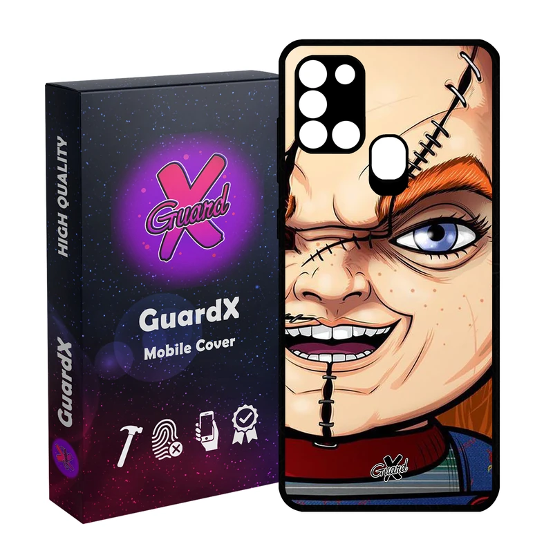 کاور گارد ایکس طرح چاکی مدل Glass10441 مناسب برای گوشی موبایل سامسونگ Galaxy A21s
