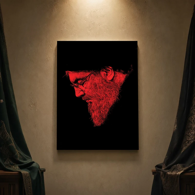 تابلو شاسی مدل مذهبی طرح سید حسن نصرالله کد 40SM