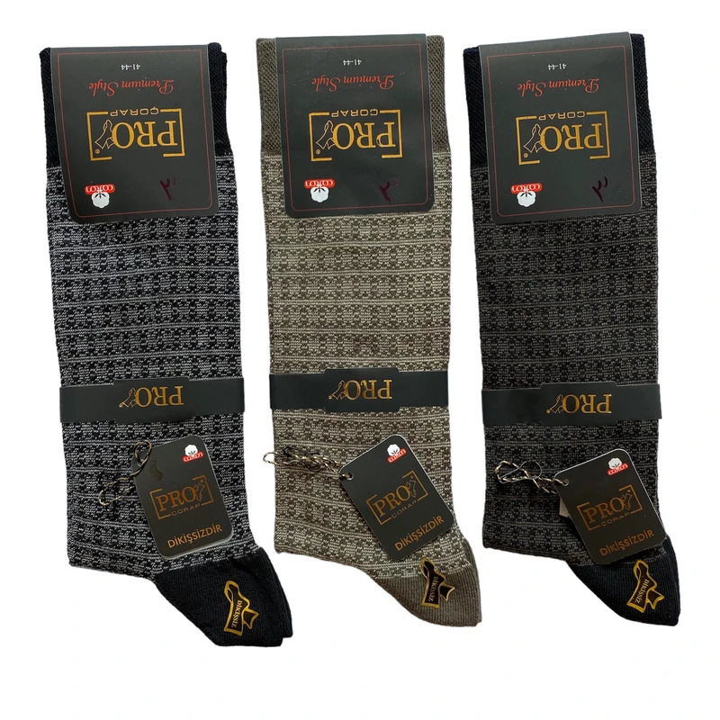 جوراب مردانه پرو مدل ساق دار مجموعه 3 عددی