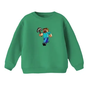 سویشرت بچگانه مدل  ماینکرفت کد 9 رنگ سبز