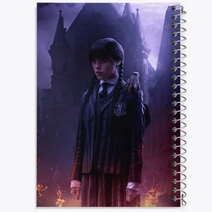 دفتر مشق 50 برگ خندالو طرح ونزدی (Wednesday) کد F2452