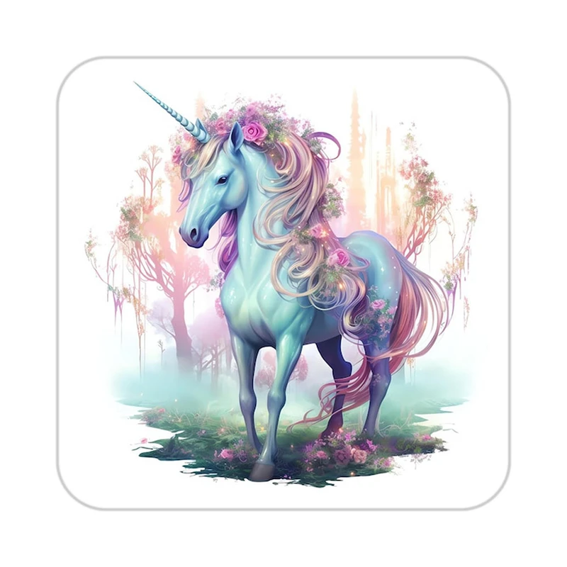 زیر لیوانی کاکتی طرح اسب تک شاخ و یونیکورن مدل mp29327