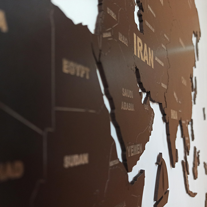 استیکر مدل نقشه چوبی جهان کد 2022