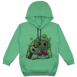 هودی دخترانه مدل دختر F11 رنگ سبز 