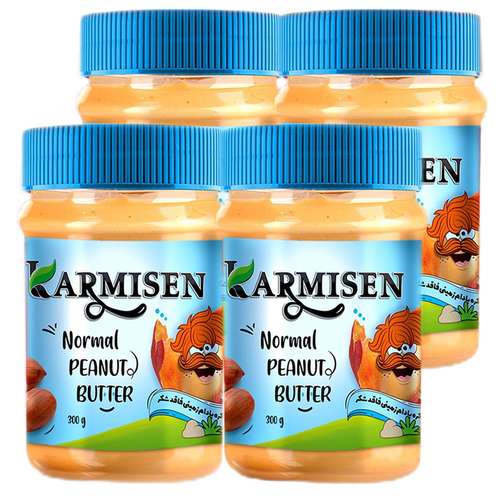 کره بادام زمینی رژیمی بدون شكر کارمیسن - 300 گرم مجموعه 4 عددی