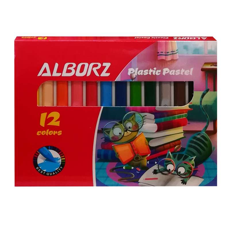 پاستل 12 رنگ البرز مدل k-01 کد 154815 پاستل 12 رنگ البرز مدل k-01 کد 154815