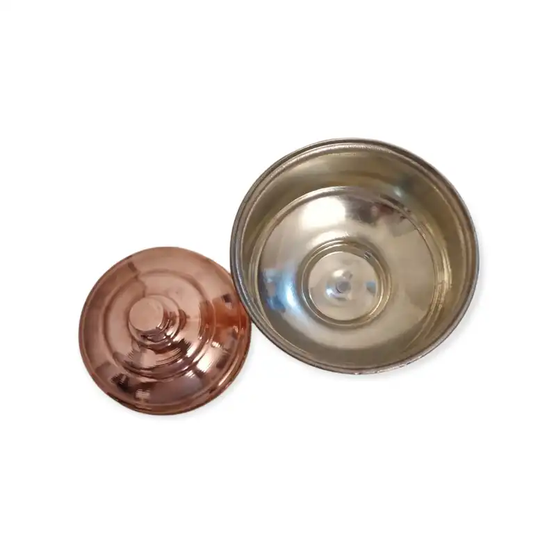 شکلات خوری مسی مدل پایه دار و طرح دار کد 10