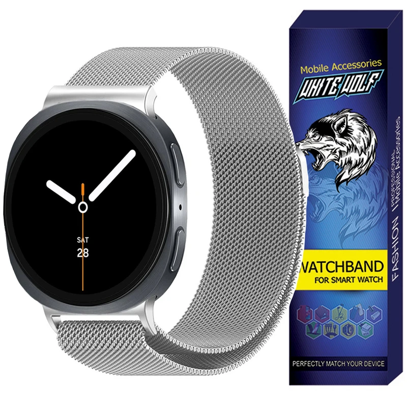 بند وایت ولف مدل W8-Mill مناسب برای ساعت هوشمند سامسونگ Galaxy Watch 8 40mm / 44mm