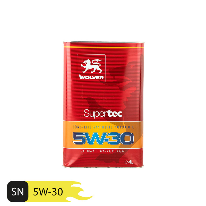 روغن موتور خودرو ولور مدل Super tec 5W30 SN حجم 4 لیتر