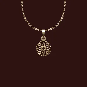 گردنبند طلا 18 عیار زنانه مدوپد مدل هندسی کد X2-1-1033