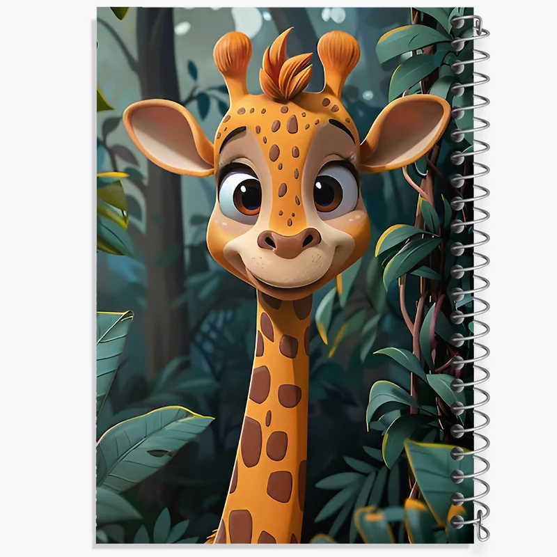 دفتر مشق 100 برگ خندالو طرح زرافه کیوت کد F6232