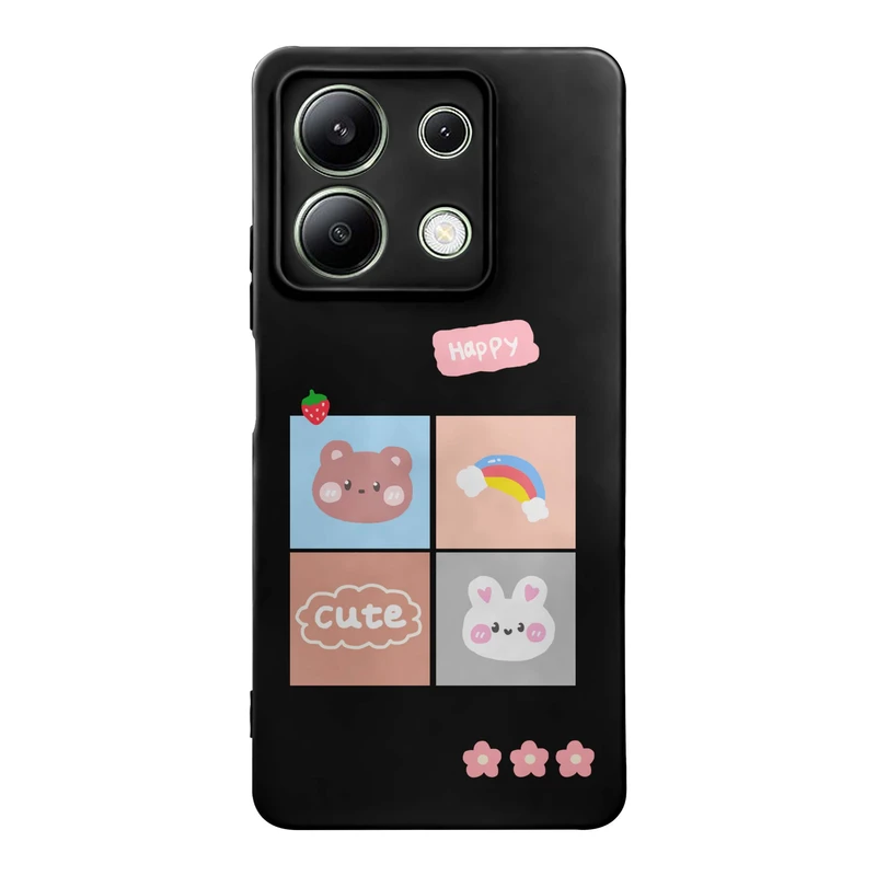 کاور قاب گارد طرح خرس و خرگوش کد t12589 مناسب برای گوشی موبایل شیائومی Redmi Note 13 4G