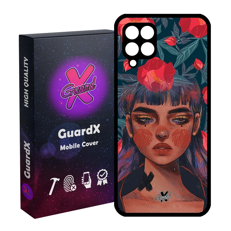 کاور گارد ایکس طرح Girl مدل Glass10334 مناسب برای گوشی موبایل سامسونگ Galaxy A12