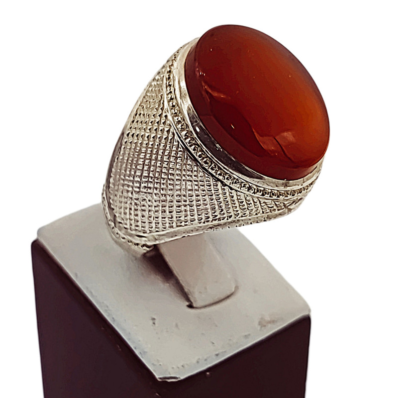 انگشتر نقره مردانه مدل فیلی زره ای انگشتر نقره مردانه مدل فیلی زره ای