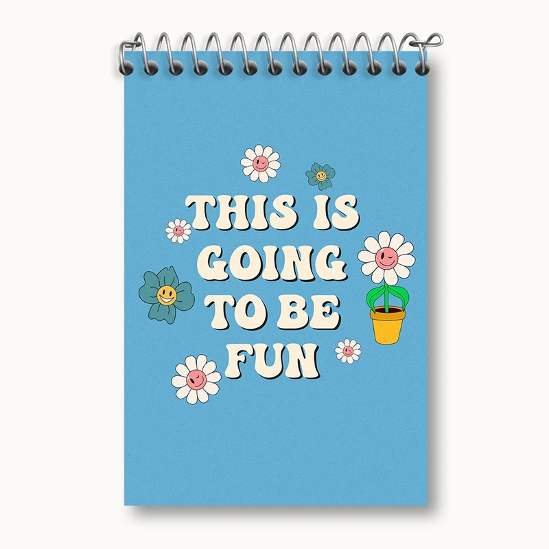 دفتر یادداشت 50 برگ خندالو مدل This is Going To Be Fun کد F689