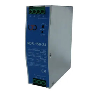 منبع تغذیه ریلی صنعتی ال ایکس او 24 ولت 6.5 آمپر مدل EDR-150-24