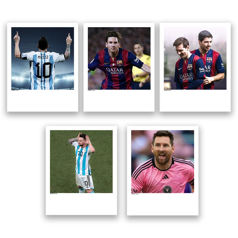 آویز تزیینی عرش مدل فانتزی فوتبالی مسی کد Asa1258 مجموعه پنج عددی