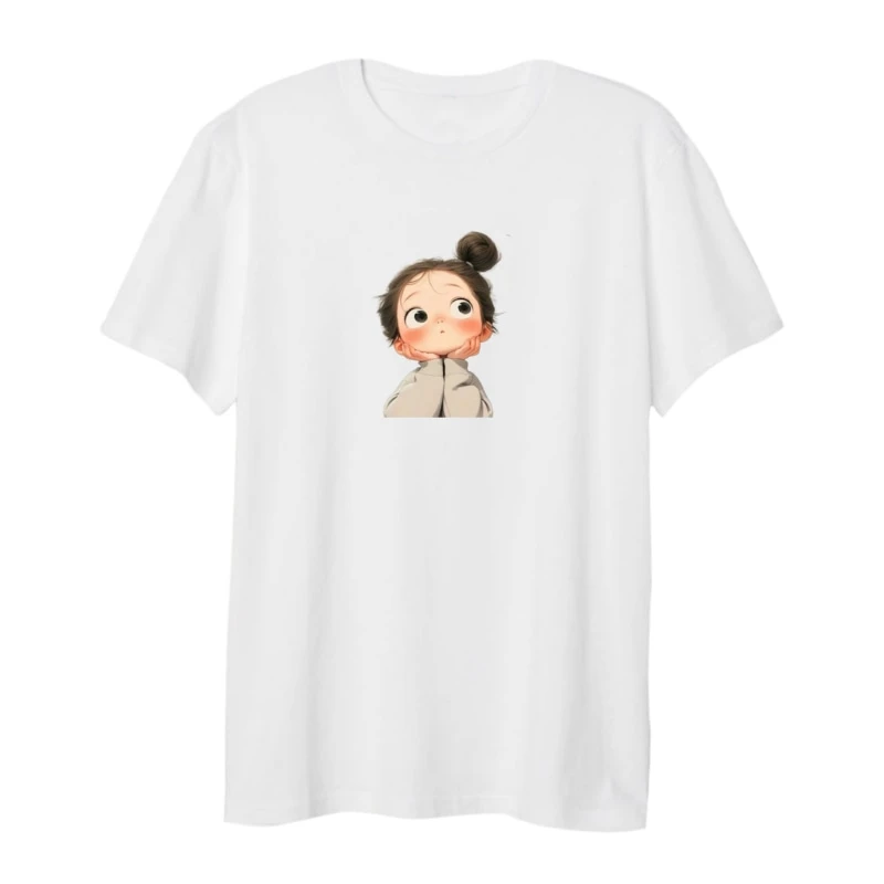 تی شرت لانگ زنانه مدل  دختر متفکر