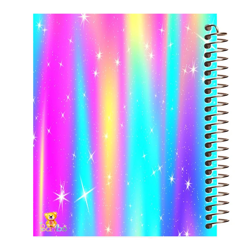 دفتر مشق 100 برگ بانیبو طرح رنگین کمان کد 477