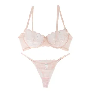 ست سوتین و شورت زنانه برتا مدل فنردار توری کد 2020C