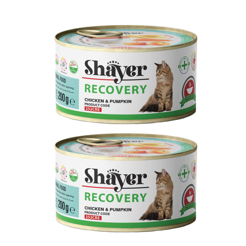 کنسرو غذای گربه شایر مدل Recovery Pumpkin وزن 200 گرم بسته 2 عددی