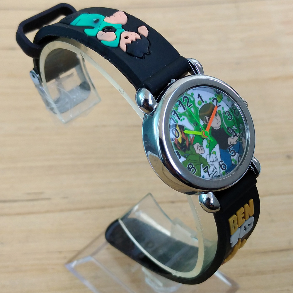 ساعت  مچی عقربه ای پسرانه مدل بندسیلیکونی بن تن کد BLK