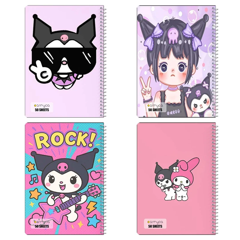 دفتر نقاشي 50 برگ کارنيکا طرح مای ملودی و کورومی My Melody & Kuromi کد 72749 مجموعه 4 عددی