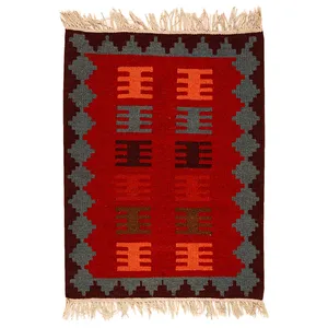 گلیم دستبافت نیم متری مدل قشقایی کد 990644