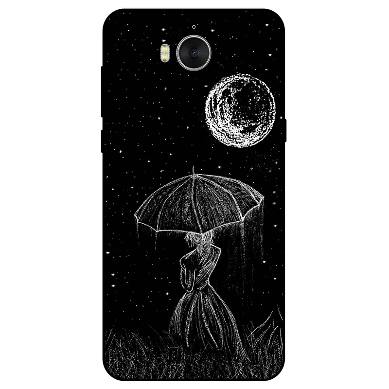 کاور مگافون طرح دختر و ماه مدل 1369 مناسب برای گوشی موبایل هوآوی Y5 3 / Y5 2017