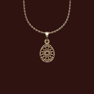 گردنبند طلا 18 عیار زنانه مدوپد مدل هندسی کد X2-1-1130