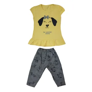 ست تی شرت و شلوارک دخترانه مدل 01 کد Z109