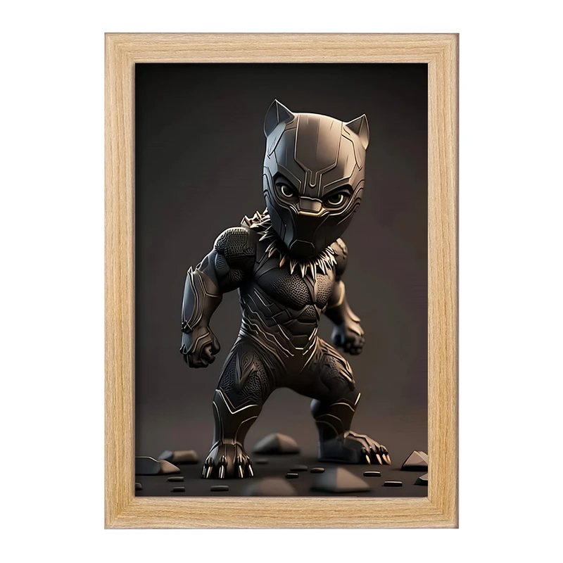 تابلو خندالو مدل بلک پانتر مارول (Marvel) کد F4388