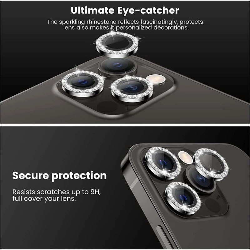 محافظ لنز دوربین رینگی نگین دار هیتو مدل Rose Gem Ring مناسب برای گوشی موبایل سامسونگ Galaxy A35 / A55 / A06 / S24 FE / IP 14 / IP 15
