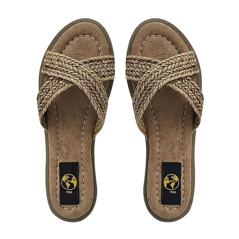 صندل زنانه سیی مدل کنفی ضربدری کد 2031.1