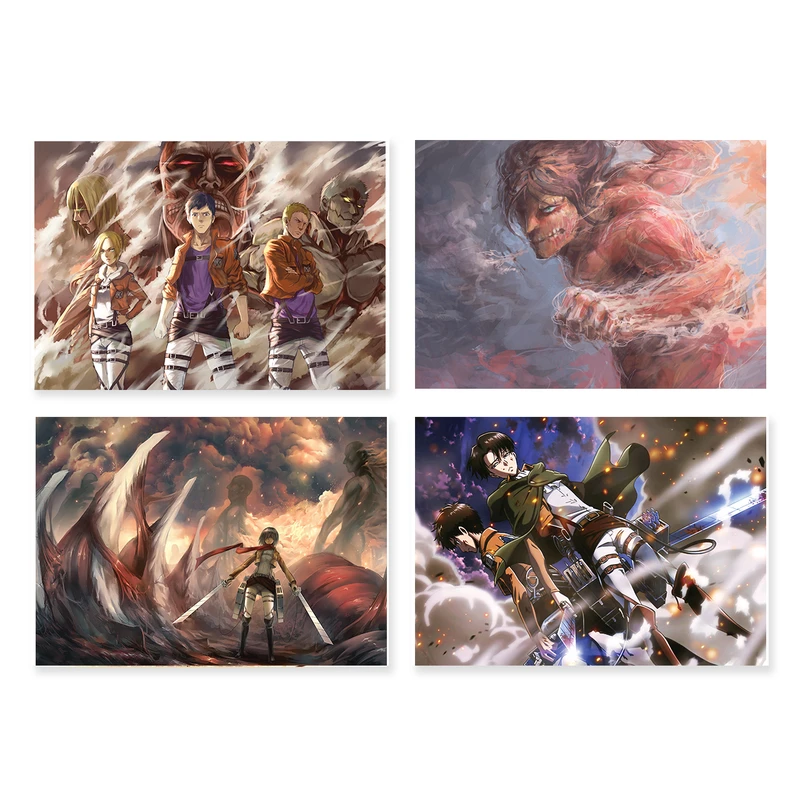 پوستر طرح حمله به تایتان کد A-2114 مجموعه 4 عددی