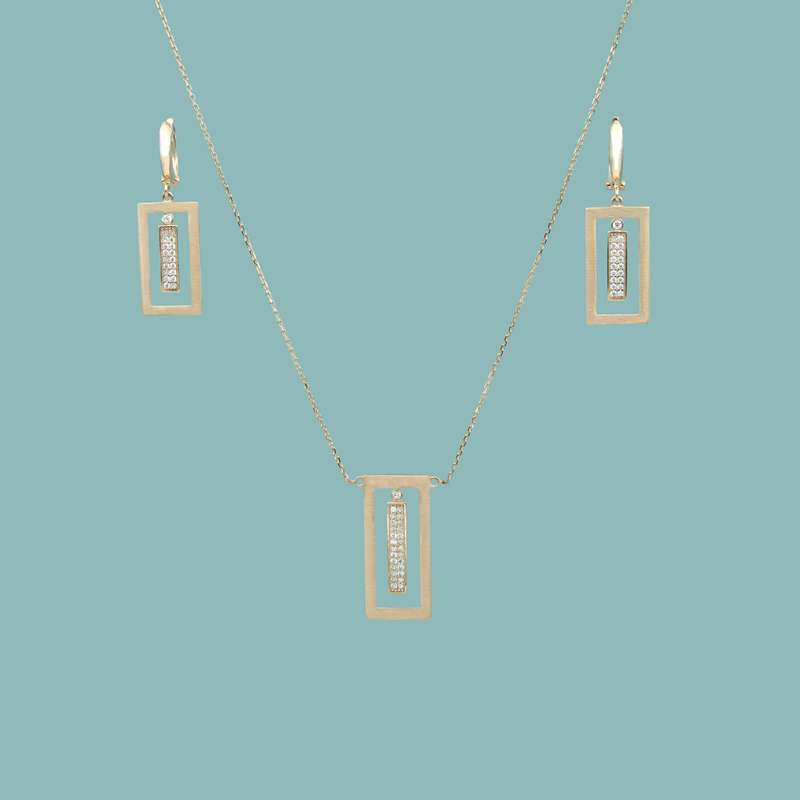 نیم ست طلا 18 عیار زنانه طلای دُره مطلبی و مراتی مدل مینیاتور نیم ست طلا 18 عیار زنانه طلای دُره مطلبی و مراتی مدل مینیاتور