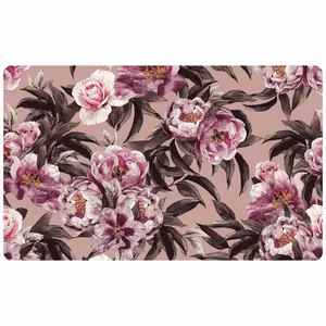 پادری مدل سه لایه رویه مخمل طرح گل کد 1506 سایز 75x45 سانتی متر