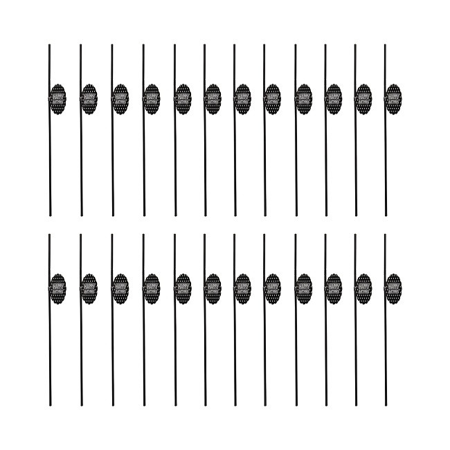 نی نوشیدنی یکبار مصرف مدل خال خال مجموعه 12 عددی