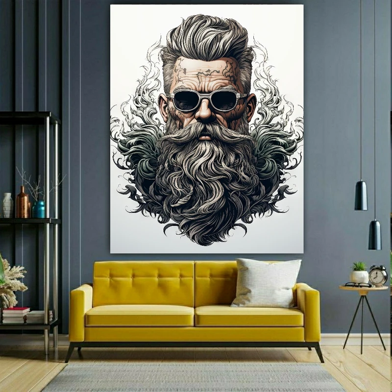  پوستر پارچه ای طرح آرایشگاه مردانه کد FP104475