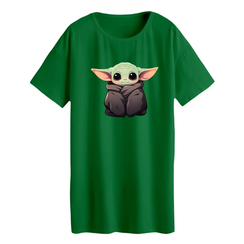 تی شرت لانگ زنانه مدل بیبی یودا کد 5