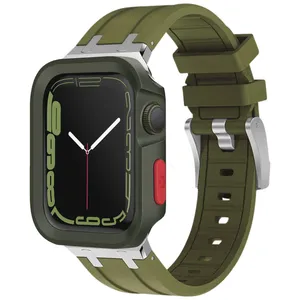 Sprig Silicone AP Amizze Band Suitable for Apple Watch Series 7 45mm / Series 8 45mm / Series 9 45mm with cover