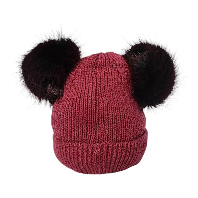 کلاه بافتنی بچگانه مدل پلکی ۰۴