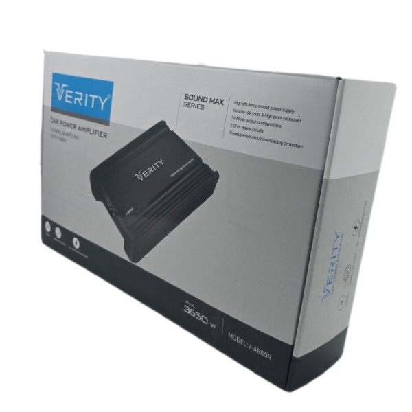 آمپلی فایر خودرو 4 کانال وریتی مدل فن دار مدل Verity V-A8604