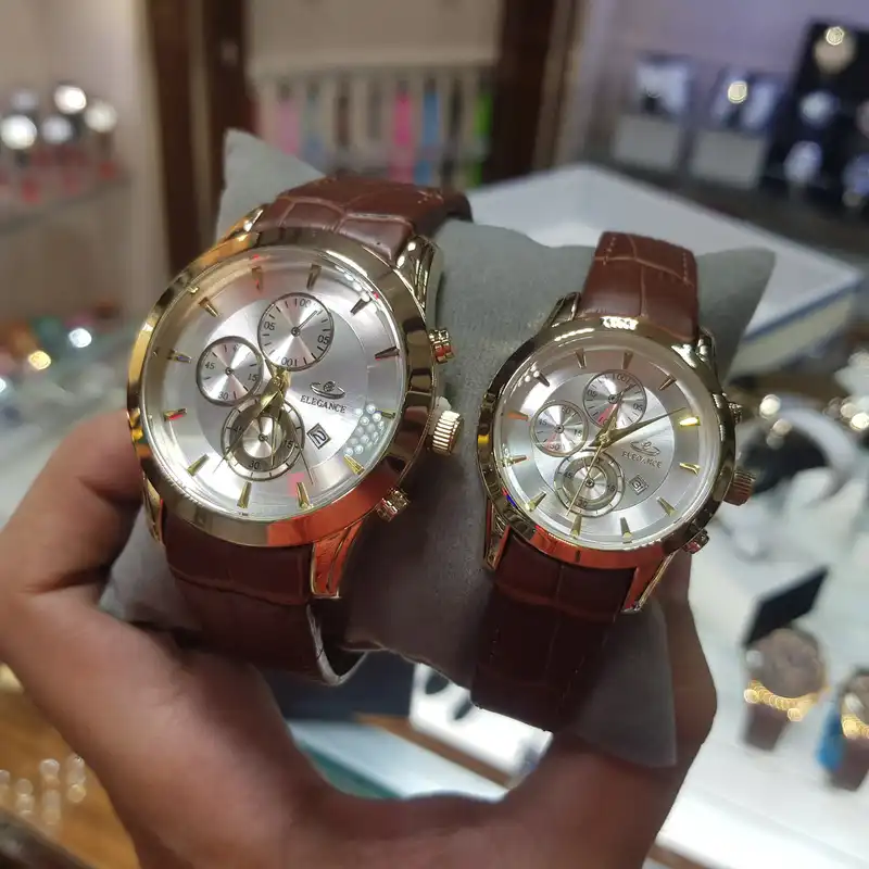 ست ساعت مچی عقربه ای  زنانه و مردانه الگانس مدل 88se12el